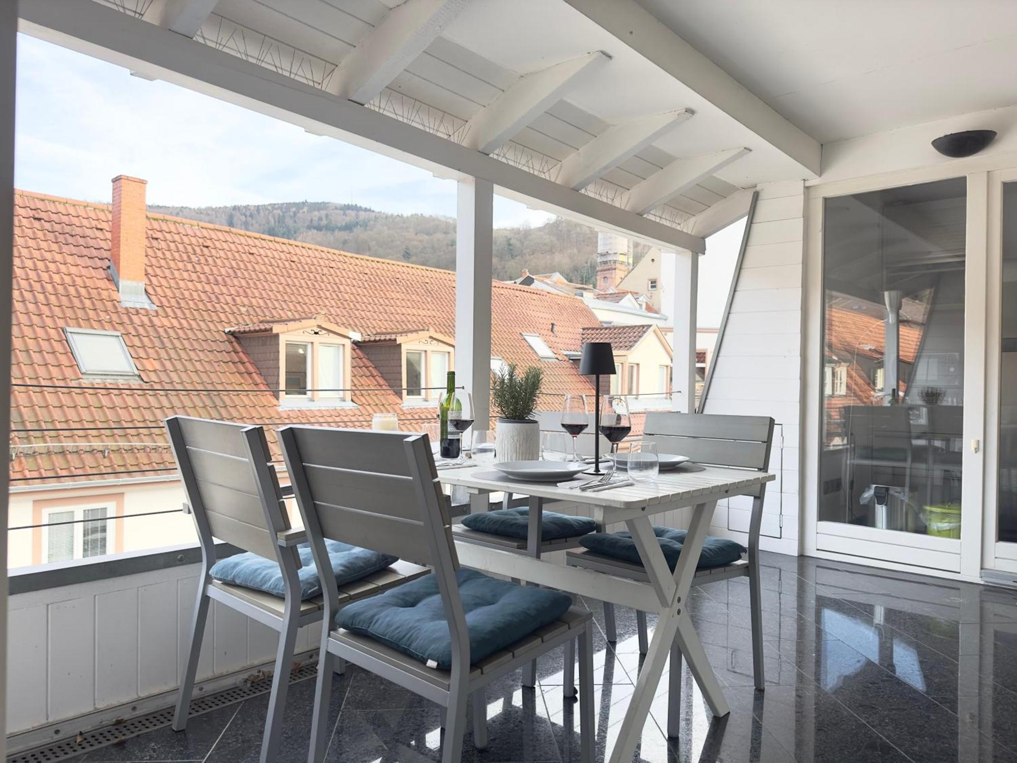 Luxury Old Town Suite - Xxl Terrasse & Xxl Penthouse Heidelberg Exteriör bild